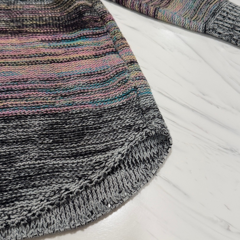 John Paul Richard cowl neck sweater with multicolor knit and cable-knit details - Picture 6 of 6
